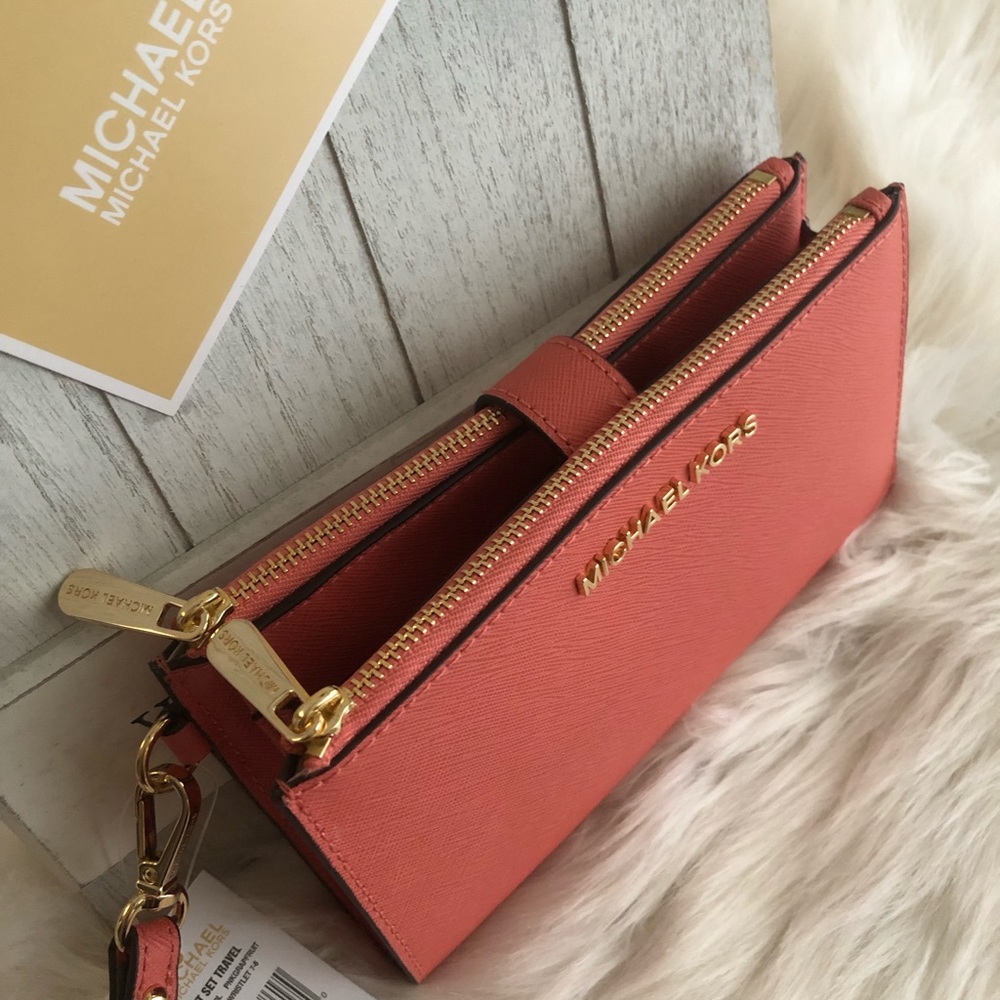 💖New Mk double Zipper Wallet -clutch -Phone Case - Picture 5 of 5